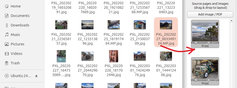 Screenshot Drag and Drop